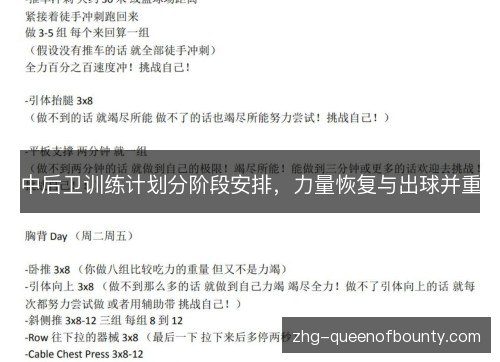 中后卫训练计划分阶段安排，力量恢复与出球并重